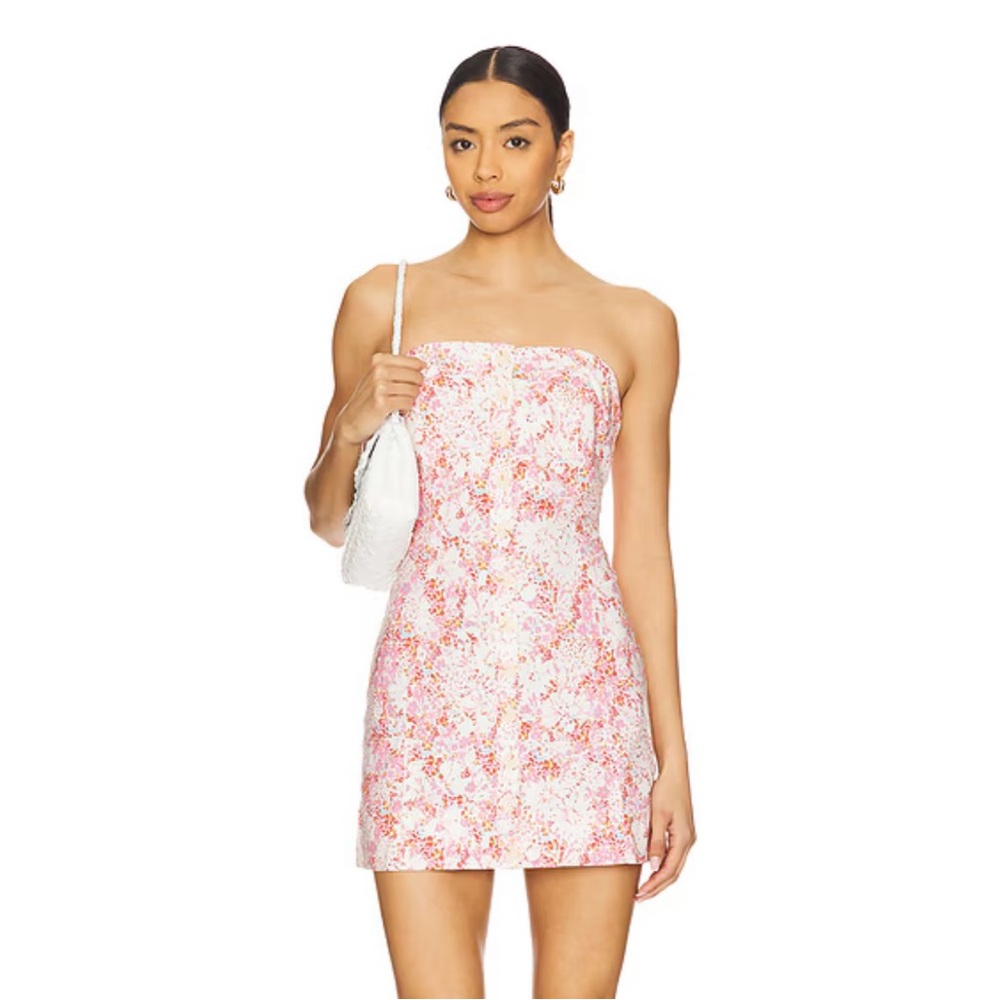 Free People Tomas Pink Mini Dress Button Detail Size XL NWT - Send Offers - Picture 4 of 9